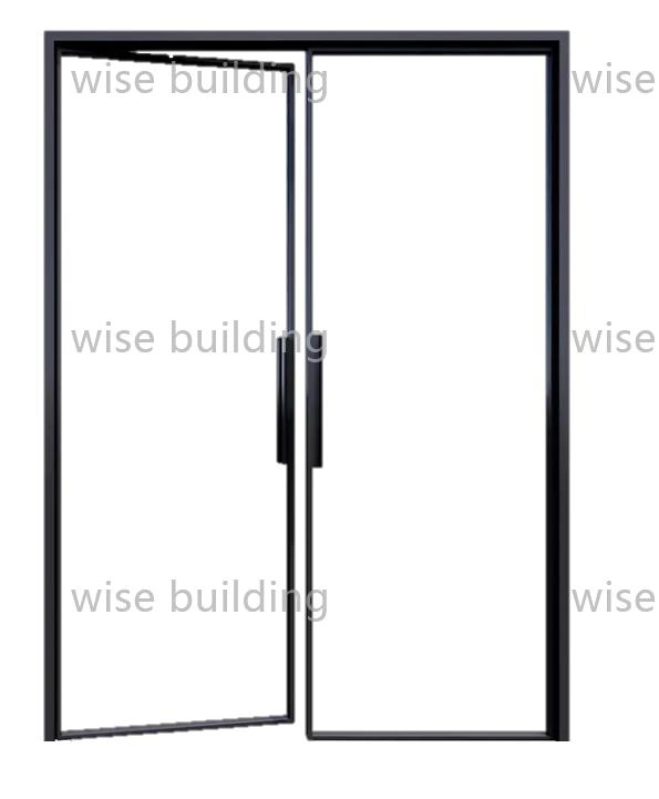 Multiple Color Aluminum Hinged Swing Door Insulated Tempered Glass Soundproof