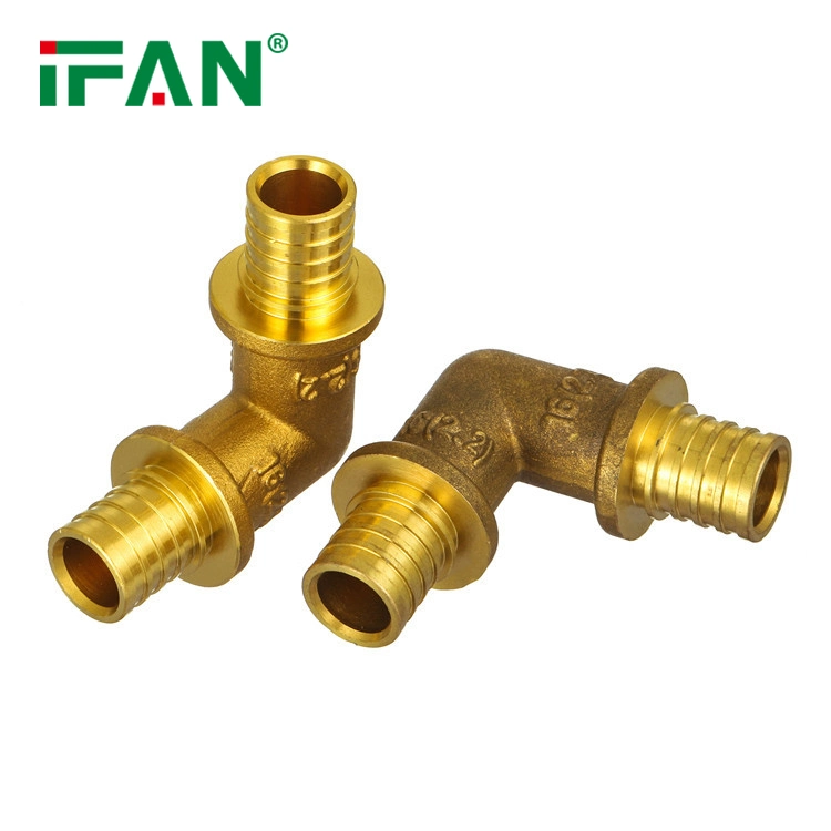 Ifan Factory Pex Compression Brass Elbow Pex Sliding Copper Plumbing Fitting