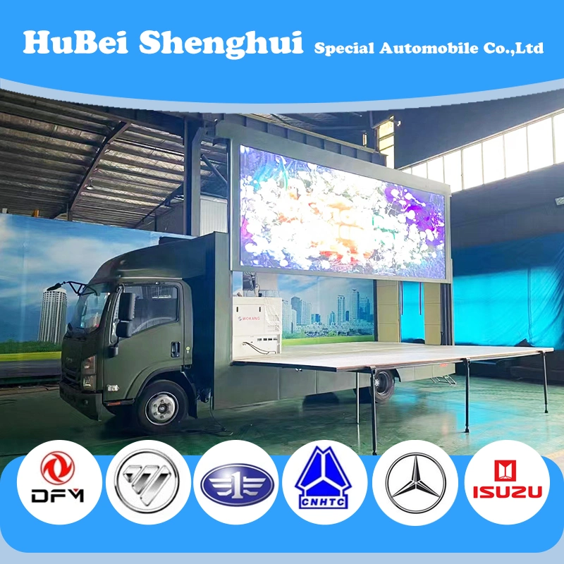 High Contrast Best Dissipation Factory Direct Sell P6 LED Advertising Billboard Truck with Large Stage