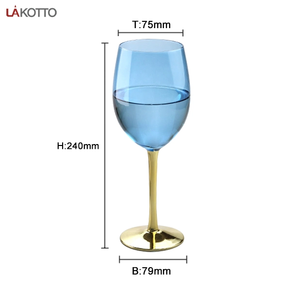 Color Wine Glass Purchase Price Crystal Glass Goblet Custom Logo Blue Goblet