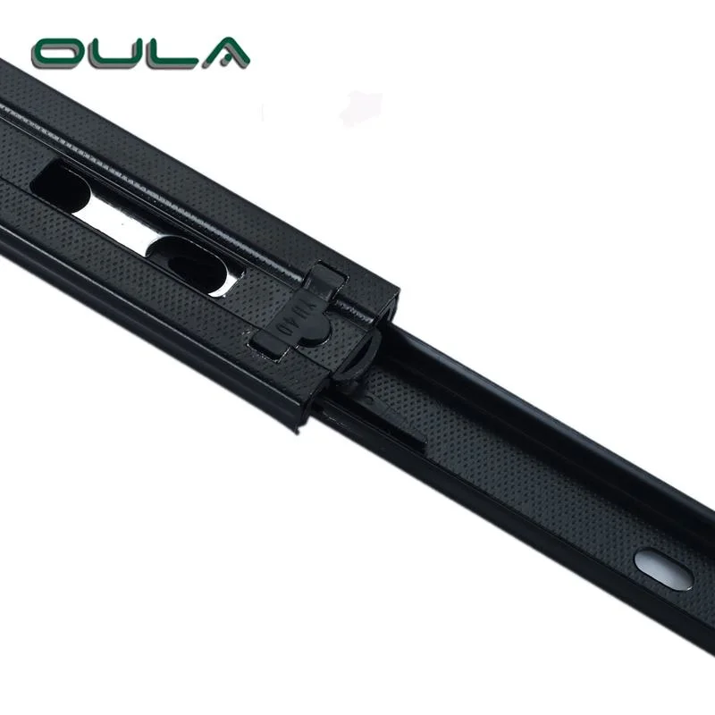 OEM Manufacturer 40 mm Telescopic Black Finish Drawer Slide 3 Folds Slide Rail for Furniture Heavy Duty Drawer Slides