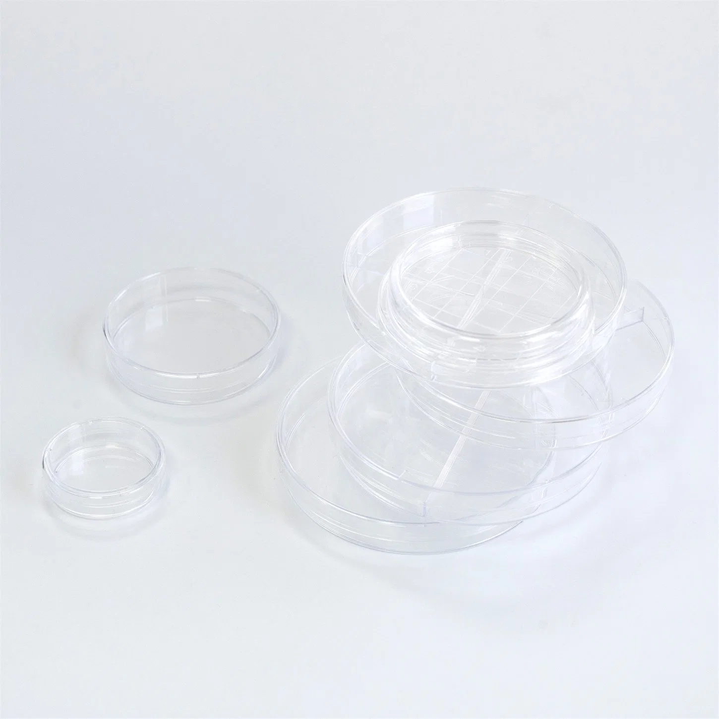 Boîte de culture ronde/carrée transparente à usage unique, médicale boîte de Pétri en plastique Avec ce/ISO