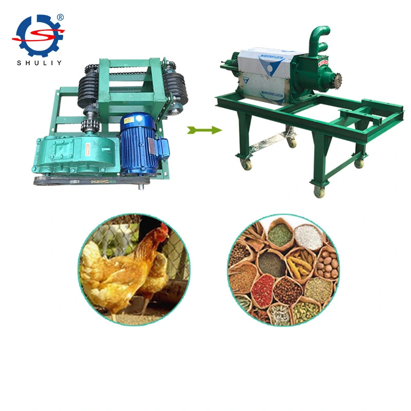 Solid Liquid Separator for Animal Waste Dewatering Cow Dung Manure Dehydrator Cleaning Machine