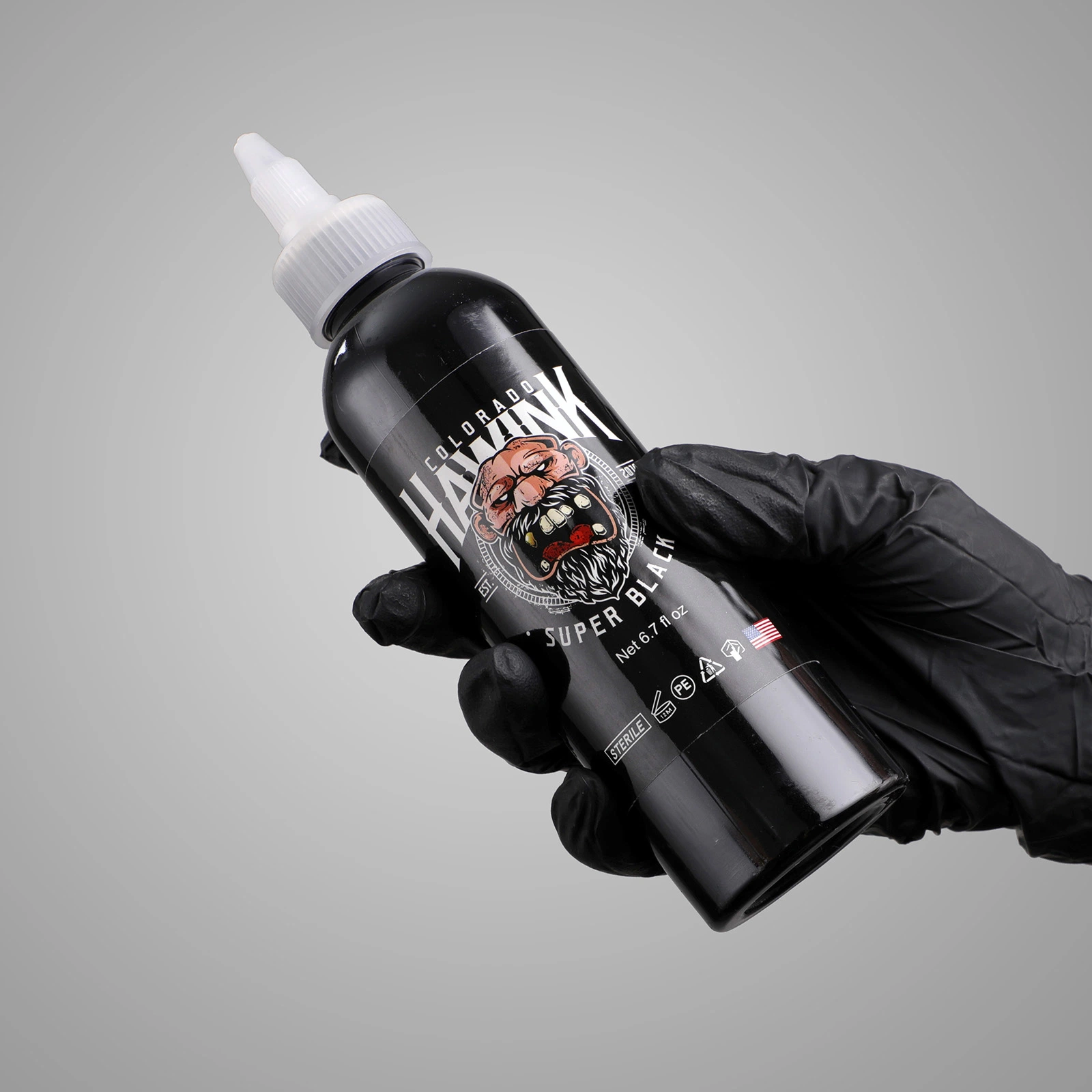 As tintas de tatuagem Solong tatuagem fornece Hawink 200ml de tinta de pigmento em preto tatuagem