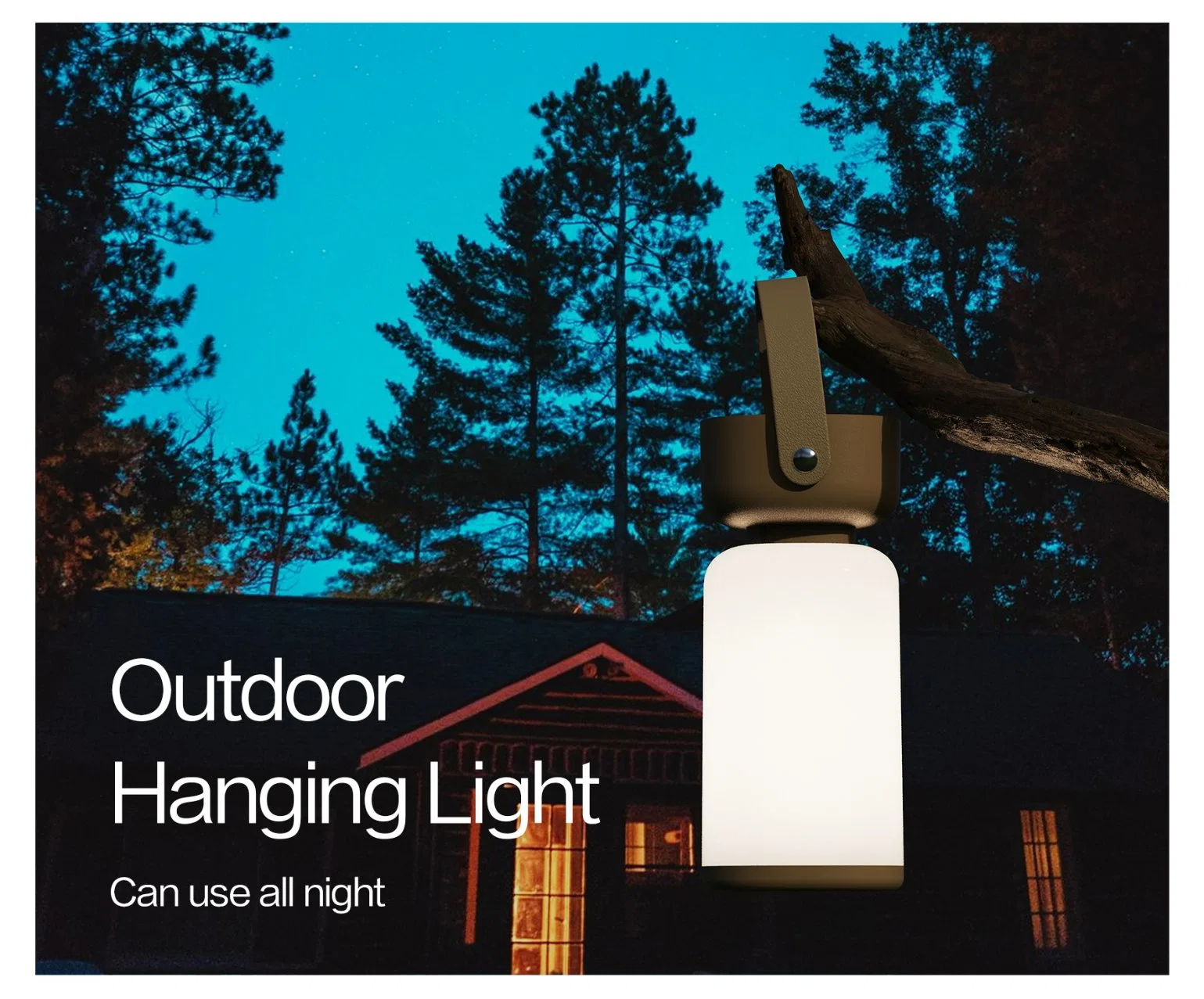 Touch Control LED recargable Colgante Luz nocturna portátil Camping Lámpara con asa para cinturón
