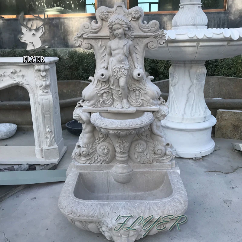 China Stone Manufacture Outdoor Garden Decoration Stone Waterfalls Marble Stone Wall Fountain