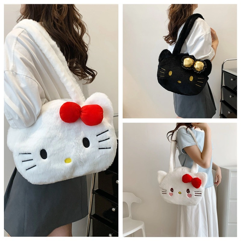 Kids Anime Plush Dolls Backpack Cartoon Character Children Gift Soft Stuffed Shoulder Bag Ladies Women Handbags Tote Shoulder School Fashion Travel Bag