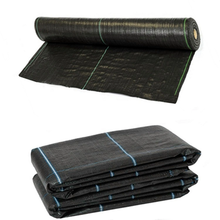 OEM negro/verde/blanco el color de la agricultura Jardín tejida PP Anti-UV Geotextile Suelo Weedblock barrera de control de malezas de tela del paisaje Mat