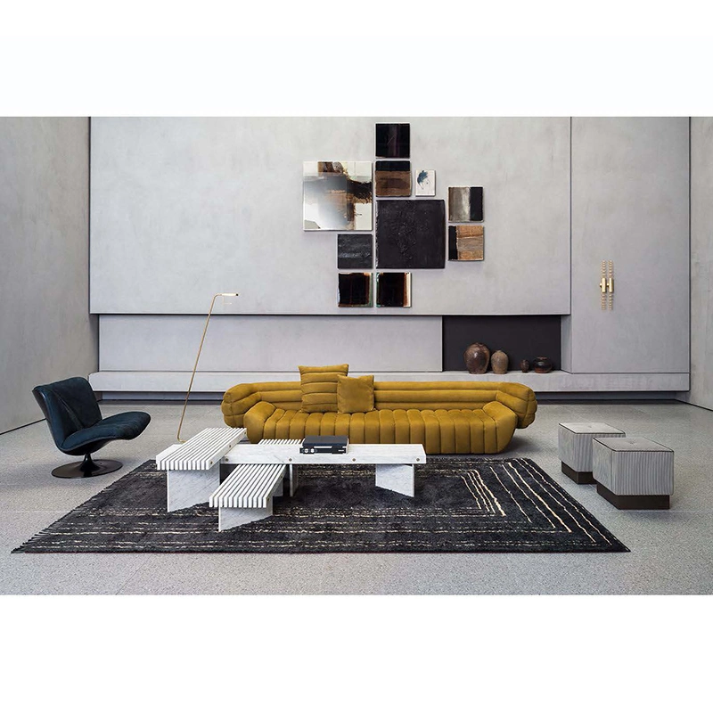 Zhida Lounge Design moderne de haute qualité Accueil Mobilier canapés canapé meubles Villa Salon Velvet sofa pour projet d'hôtel en coupe