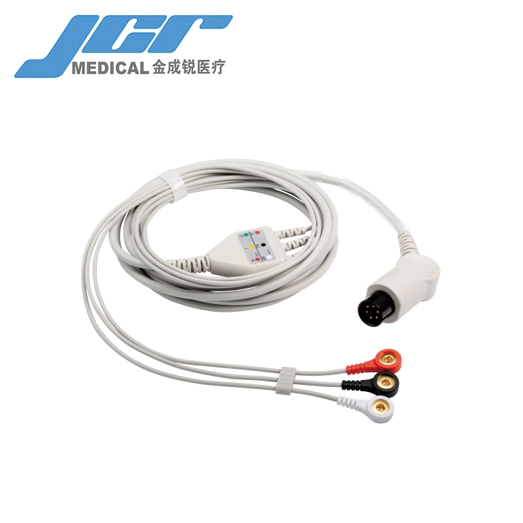 Aha 6p 3leads ECG Cables with Compatible ECG