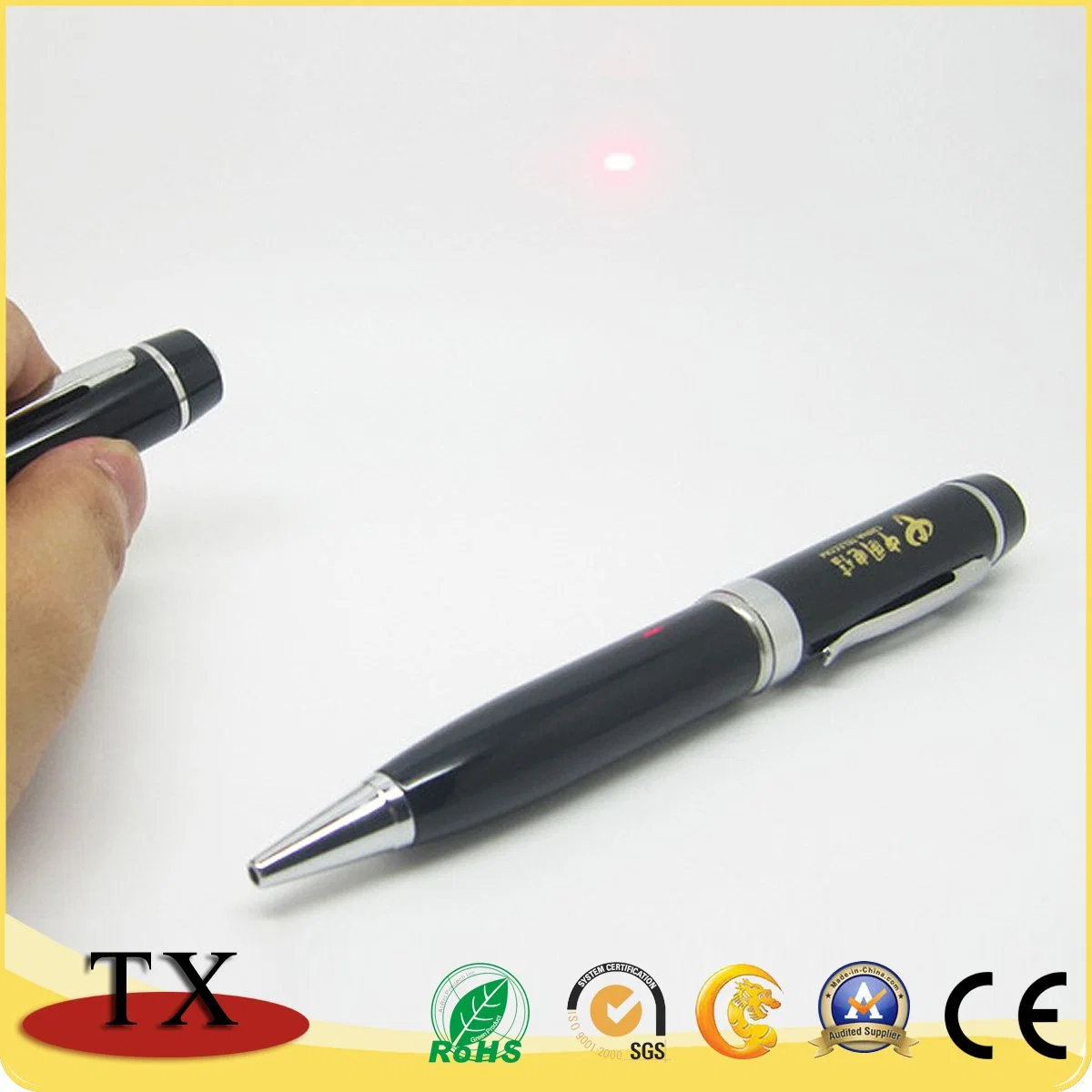 هدية ترويجية 3 في 1 قلم ليزر فلاش USB قرص مع مصباح LED