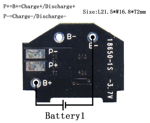 Factory Directly Supply 3.7V Li-ion 18650 1s1p Battery Case with PCB Board