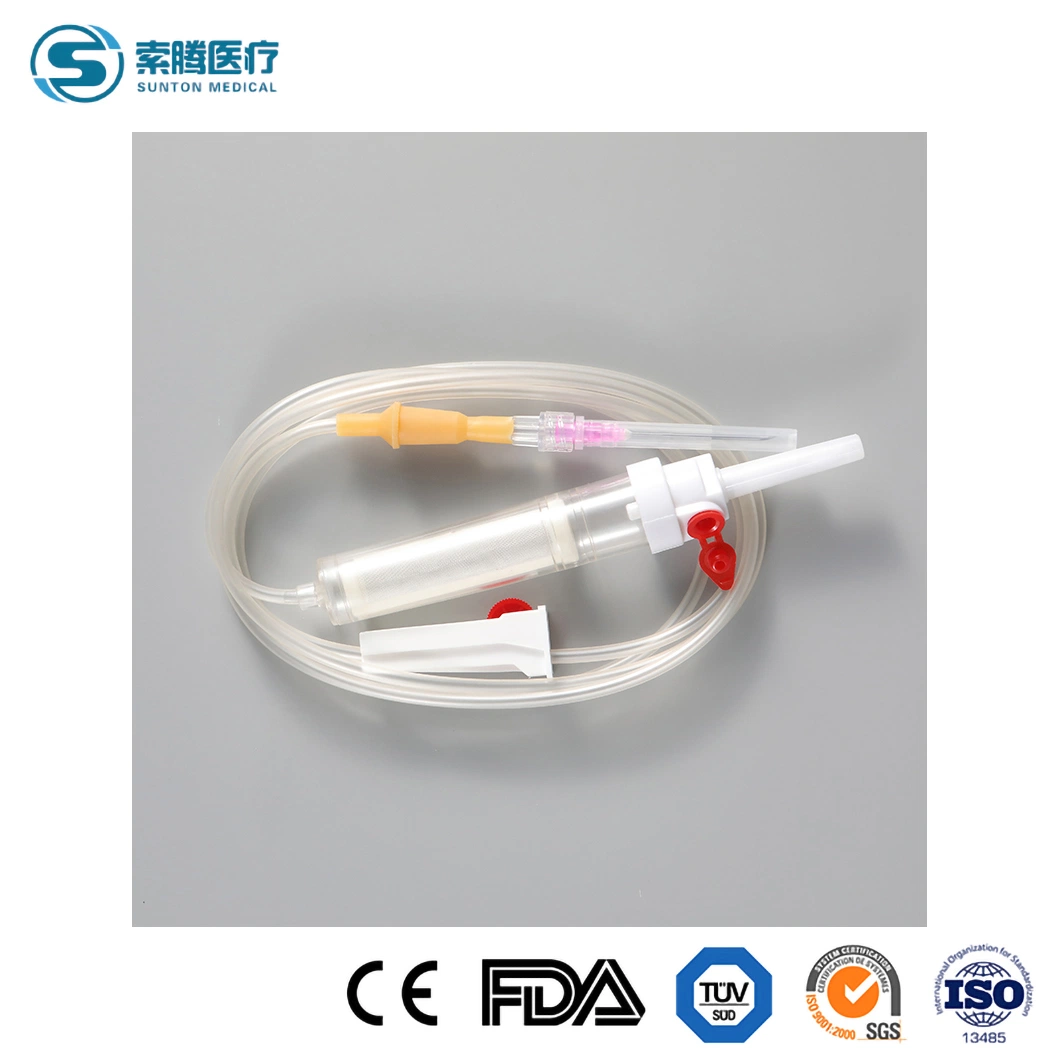 Transfusão Sunton defina as peças a China a transfusão de sangue Definir Fábrica material PVC sangue médica IV dando definir a transfusão de sangue estéril de Dispositivo de transfusão de sangue definido