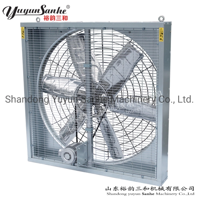 Yuyun Sanhe Poultry Equipment Hanging Double Safenet Ventilation Exhaust Fan Ceiling Mount Electrical Metal Air Cooling Fans