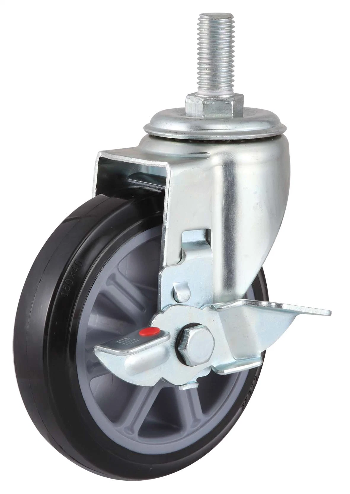 Swivel PU Caster Wheel with Dual Brake