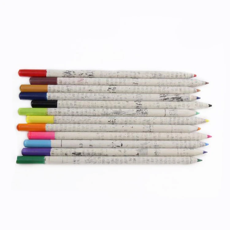 Eco Friendly Recycled Paper Colored Pencil Drawing Pencil Set