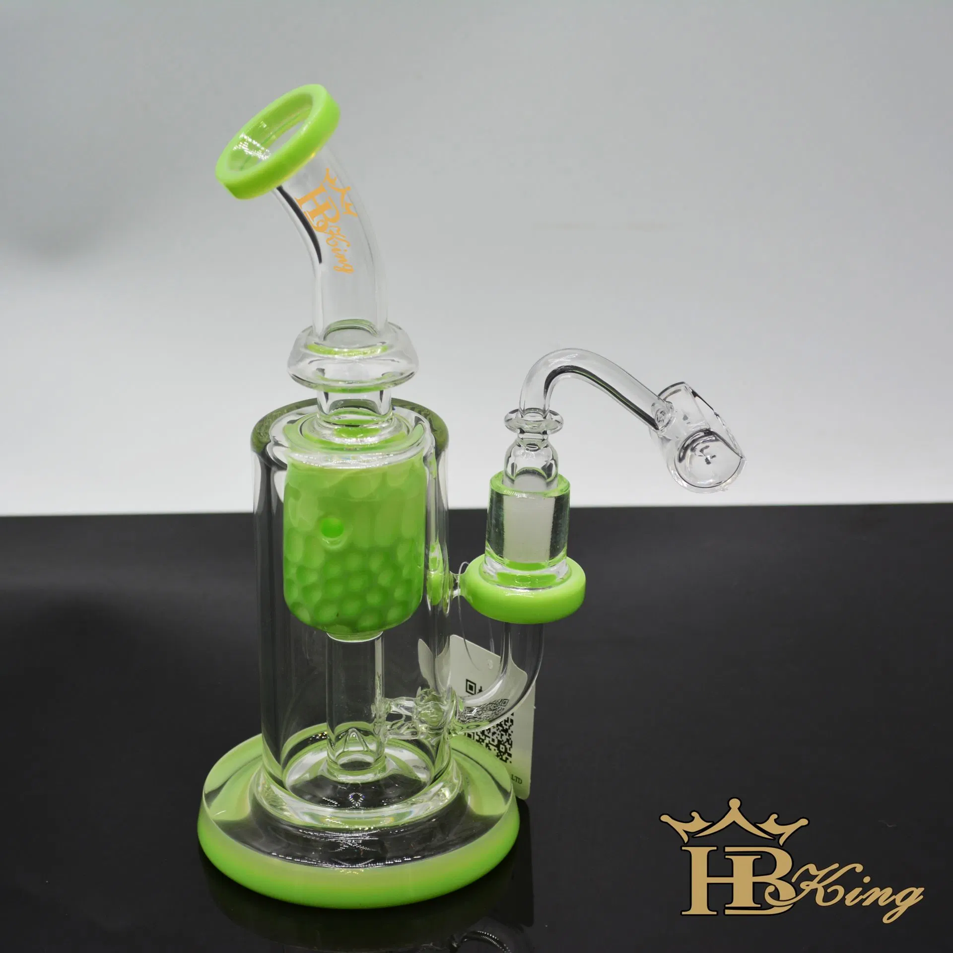 Hbking Glass Factory Double Beaker Ash Catcher Function Percolator Heady Glass Glass Water Pipe Glass Ware Smoking Pipe Freezable Glasswaterpipes