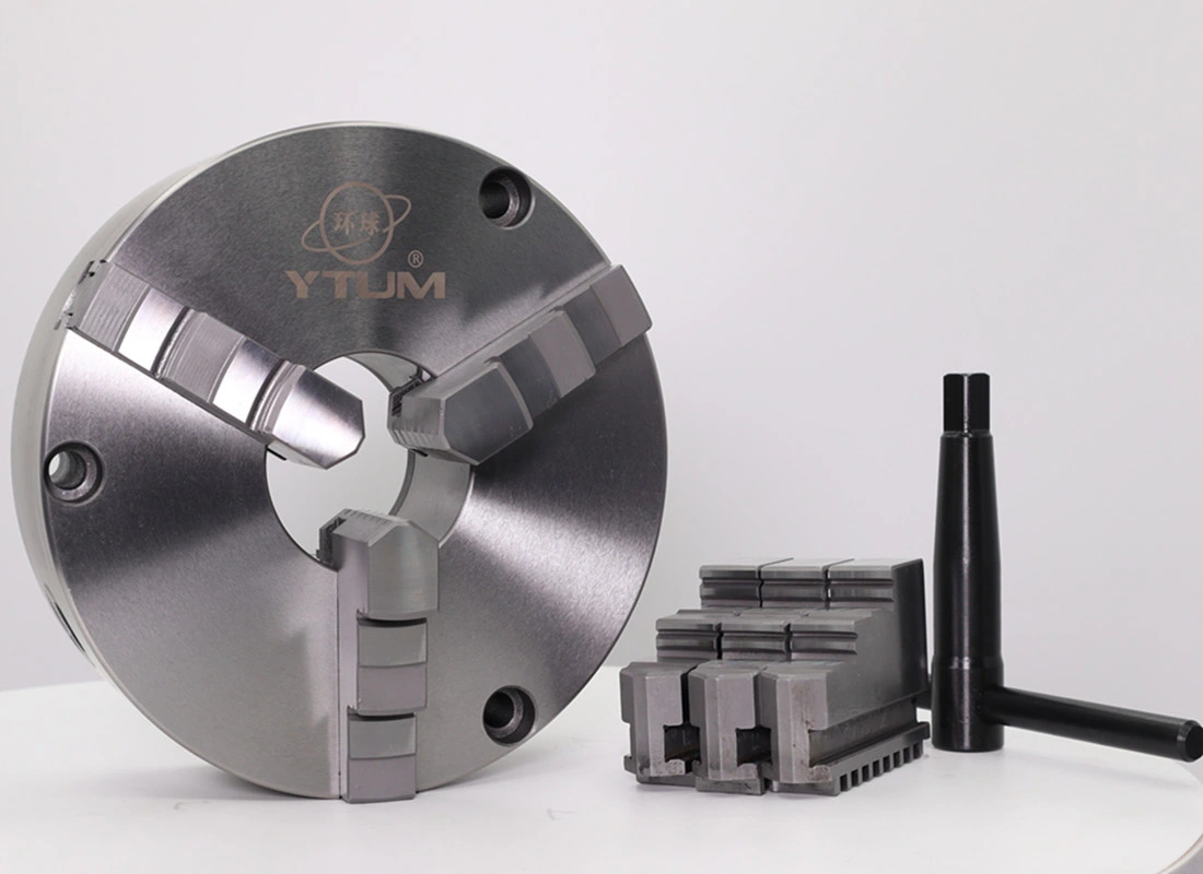 K21315 Plain Back 3 Jaw Through Hole Self Centering Lathe Chuck 200mm/250mm/315mm/320mm/380mm/400mm