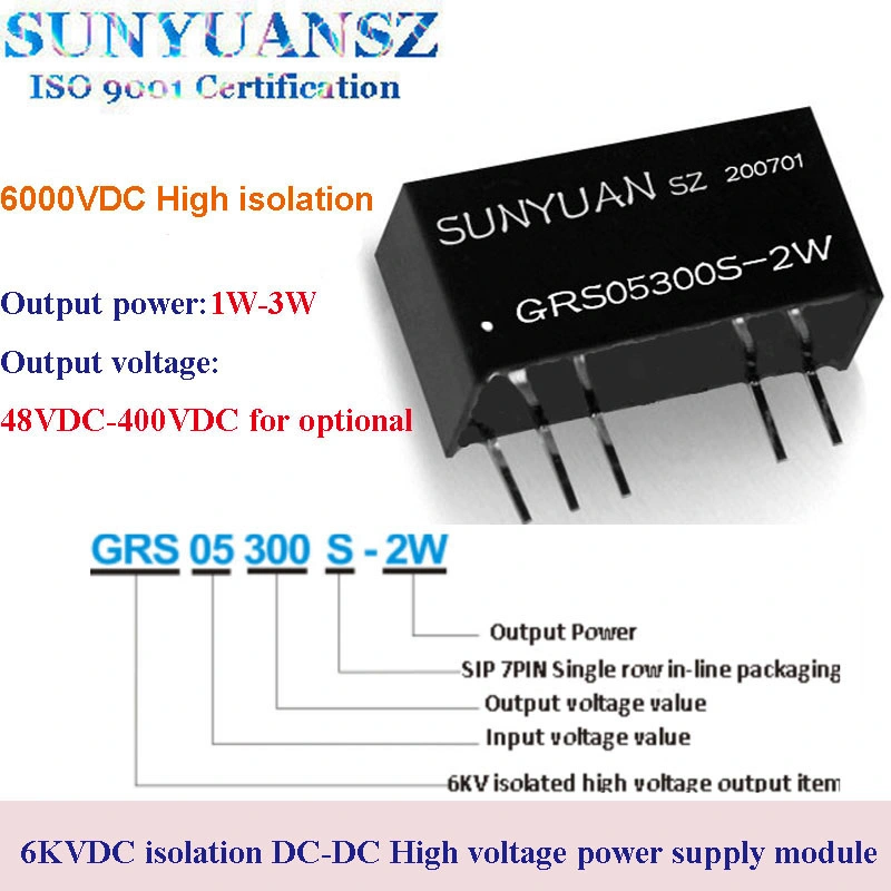 Grs Series 1-3W Optional Wide Input Voltage DC-DC Power Converter