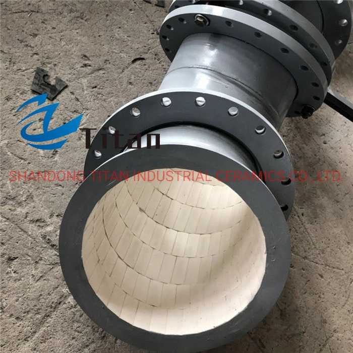 High Abrasion Resistant Alumina Ceramic Embedded Rubber Liner Alumina Ceramic Pipe