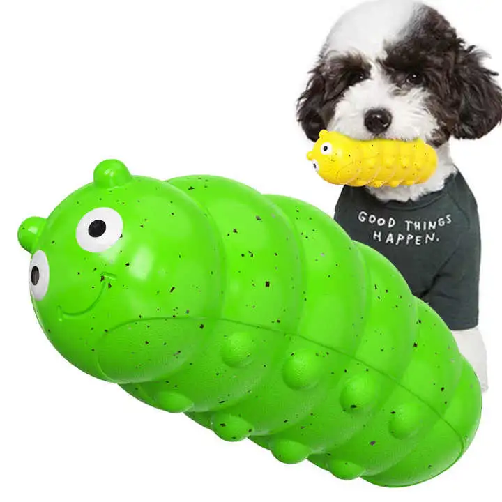 PET Produtos soft TPR material Verde inseto forma cão nibbled Brinquedos mastigados