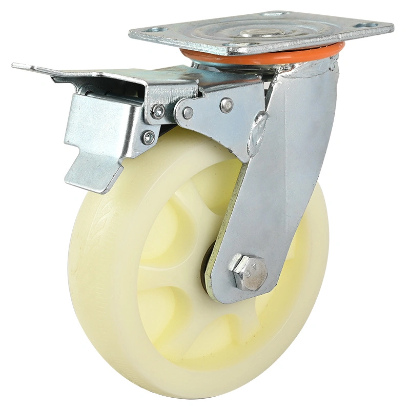 3inch 4inch 5inch Krankenhaus-Bett-Stuhl Universal-Plattform Trolley Möbel TPR Soft Rubber Plate Swivel Caster Wheels