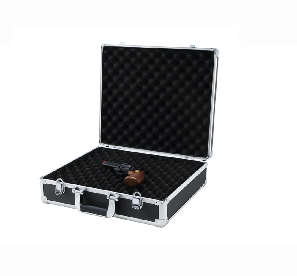 Hot Sale Portable Aluminum Case Black Tool Case with Custom Foam