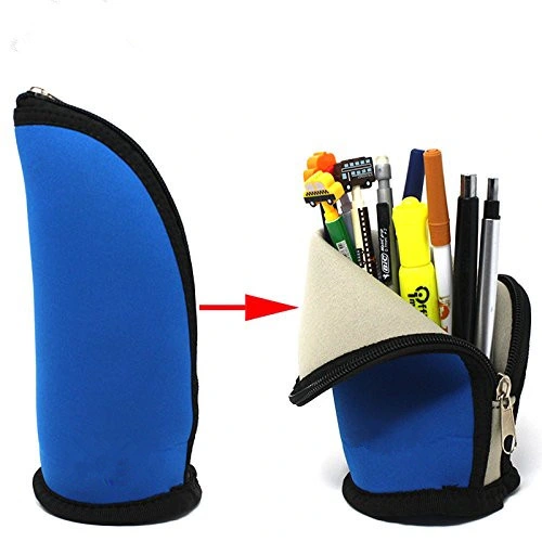 Custom Logo Neoprene SBR Cr Pencil Case Creative Cute Zipper Student Pencil Bag Office School Supplies Stationery Gift