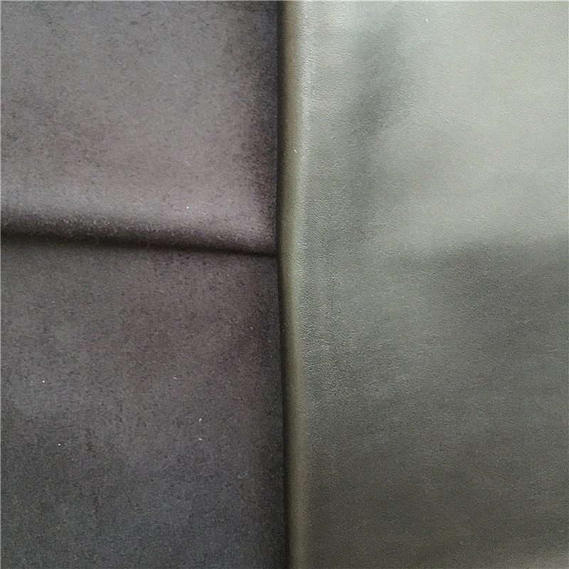 High quality/High cost performance  Genuine Leather Texture Suede Backing PU Faux Leather for Clothing Clothes Jacket Garment Pants Skirt