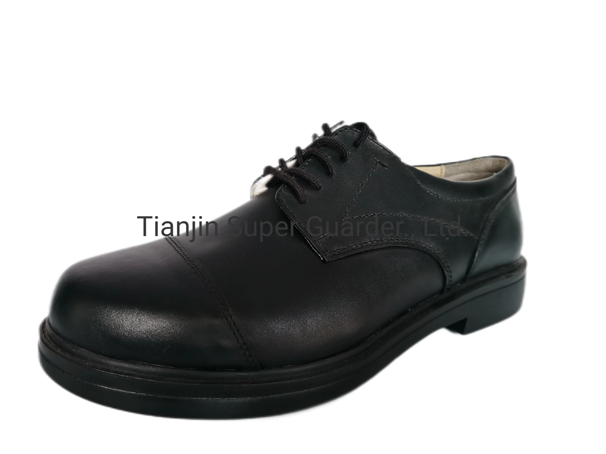 OEM Fashionable Men Light Weight Black Evershine Leather Officer Shoe