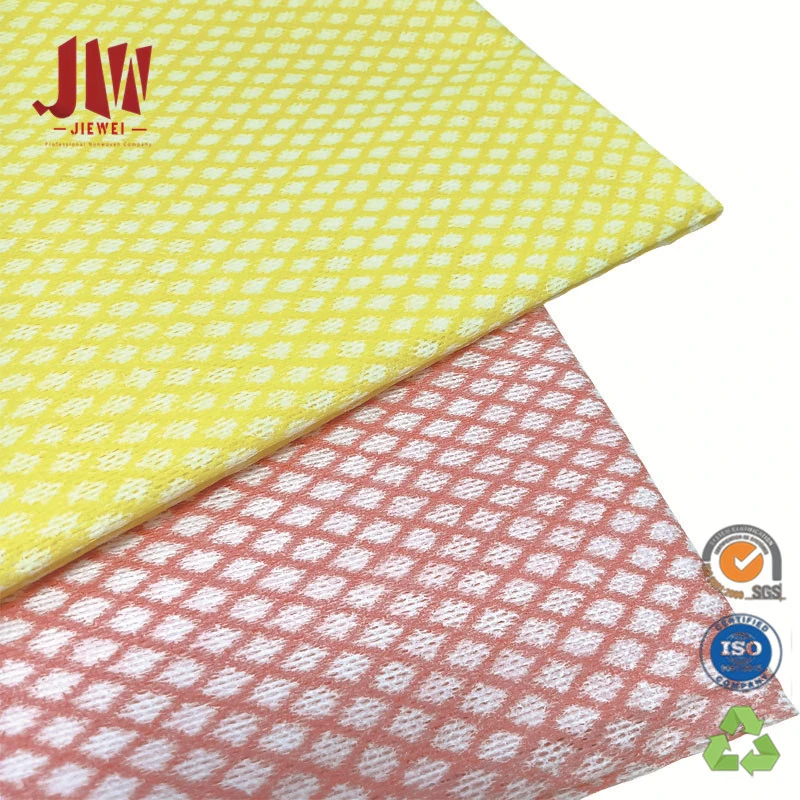 China Supplier Spun-Lace Cleaning Cloth Nonwoven Fabric Cleaning Product in Color