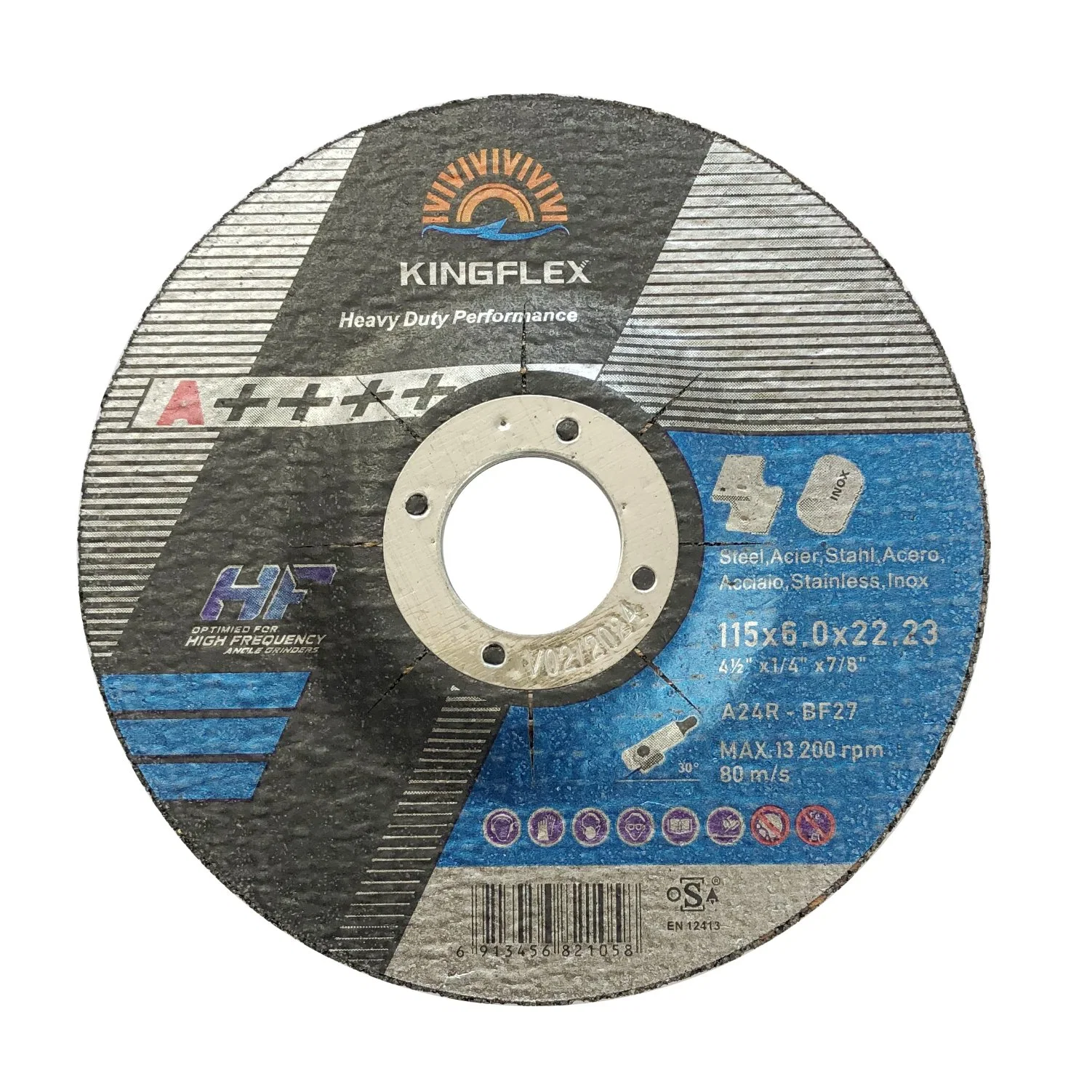 115X6X22mm Grinding Wheel with 2nets and 2papers