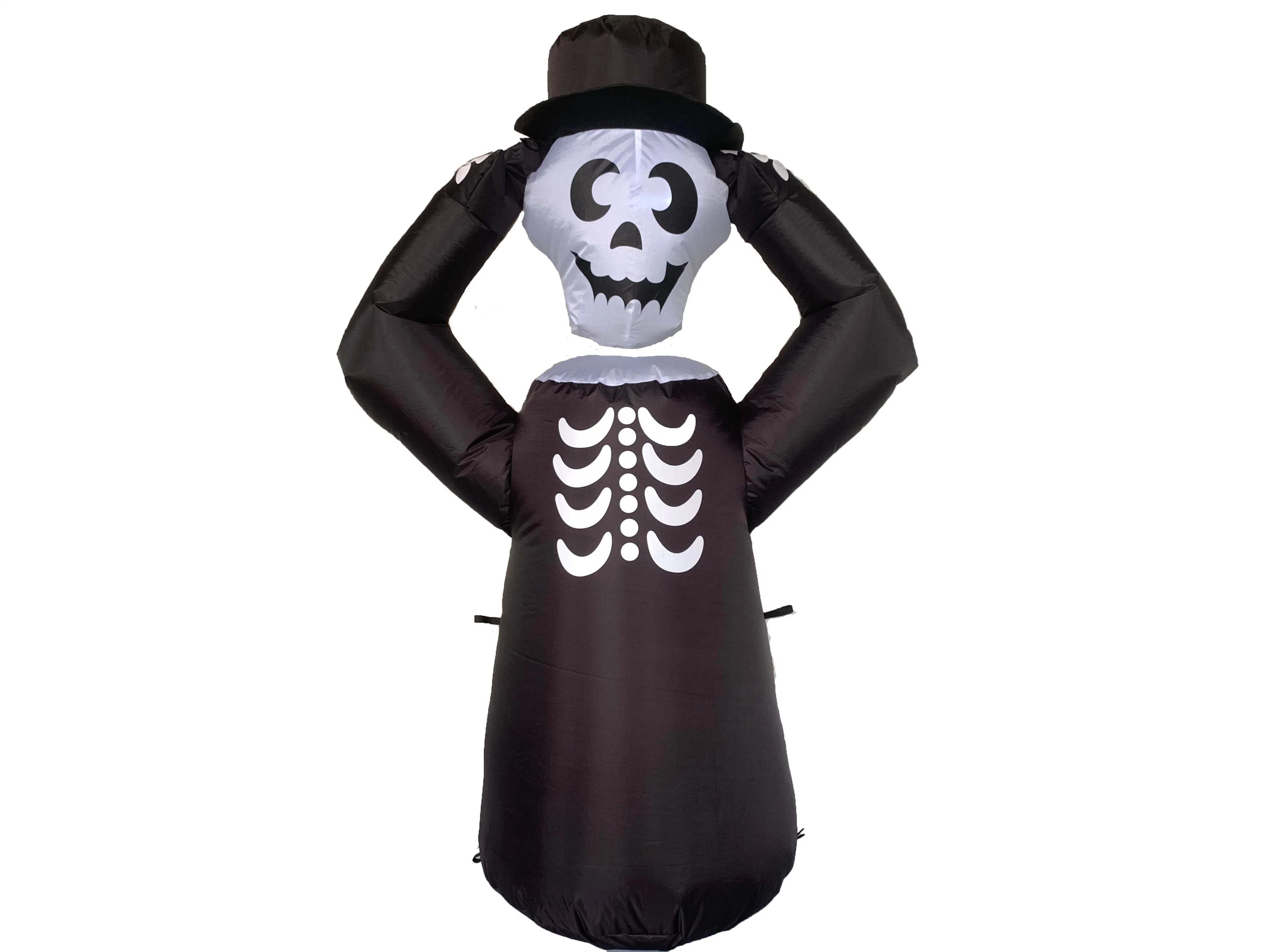 4FT Halloween Skull esqueletos Ghost Grim Reaper LED de exterior Decoración de interiores