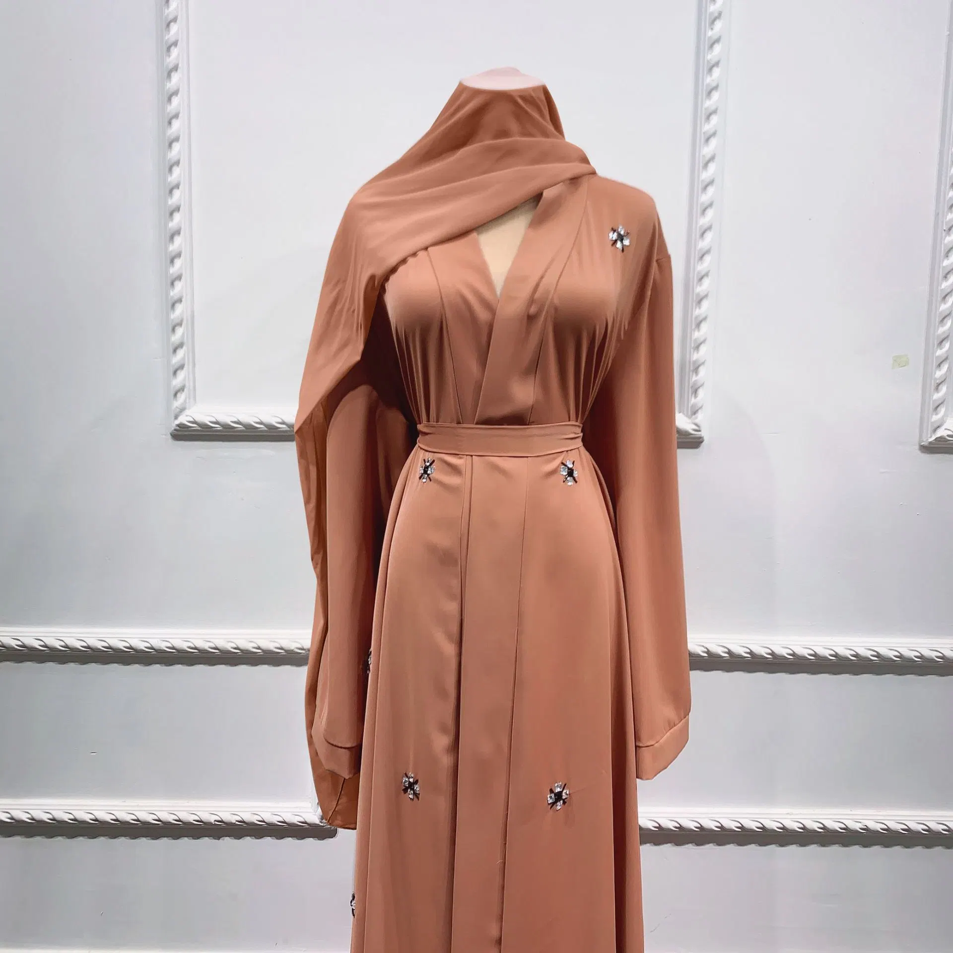 Weimei Eid Long Open Abaya Wholesale/Supplier Muslim Islamic Clothing Ladies Longseeve Kimono Abaya Price