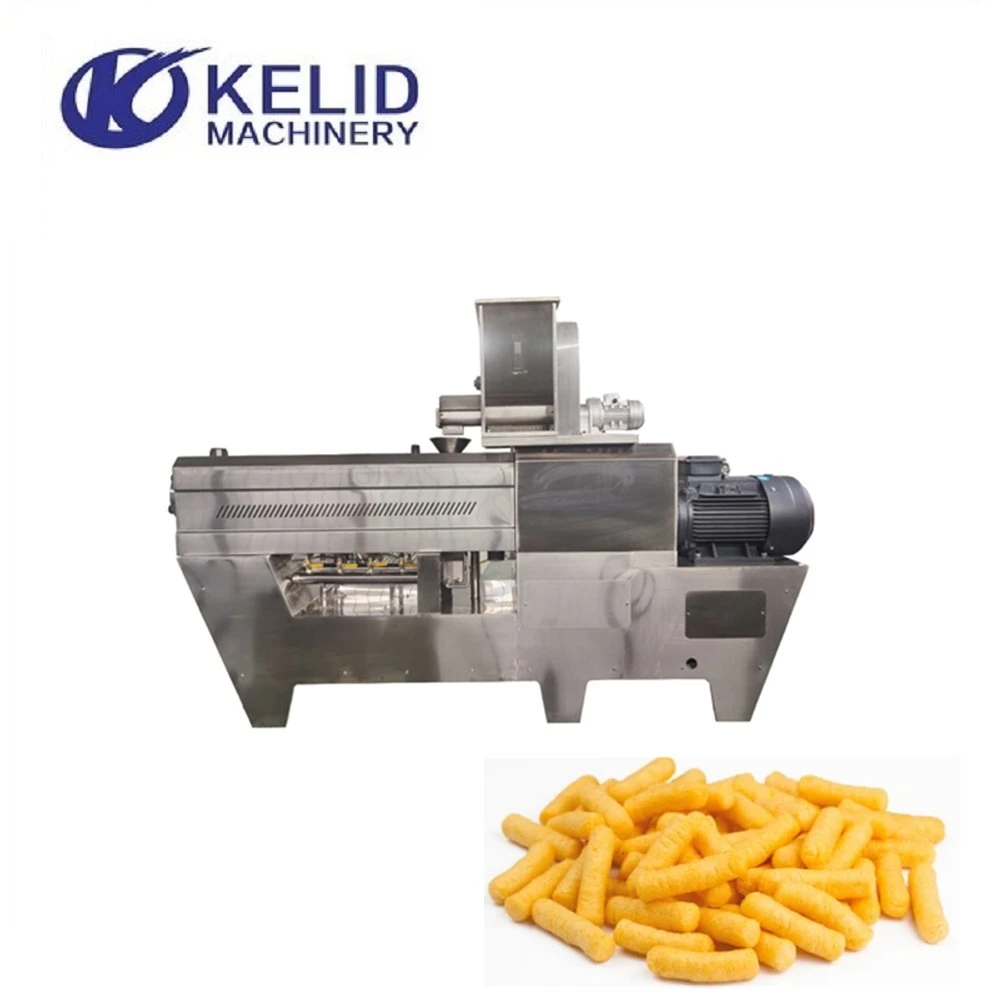 Industrial Commercial Twin Screw Puffed Snack Food Processing Line