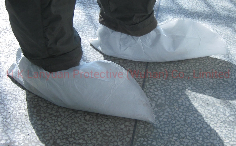 Disposable Workshop Lab Hospital Plastic CPE Shoe Cover