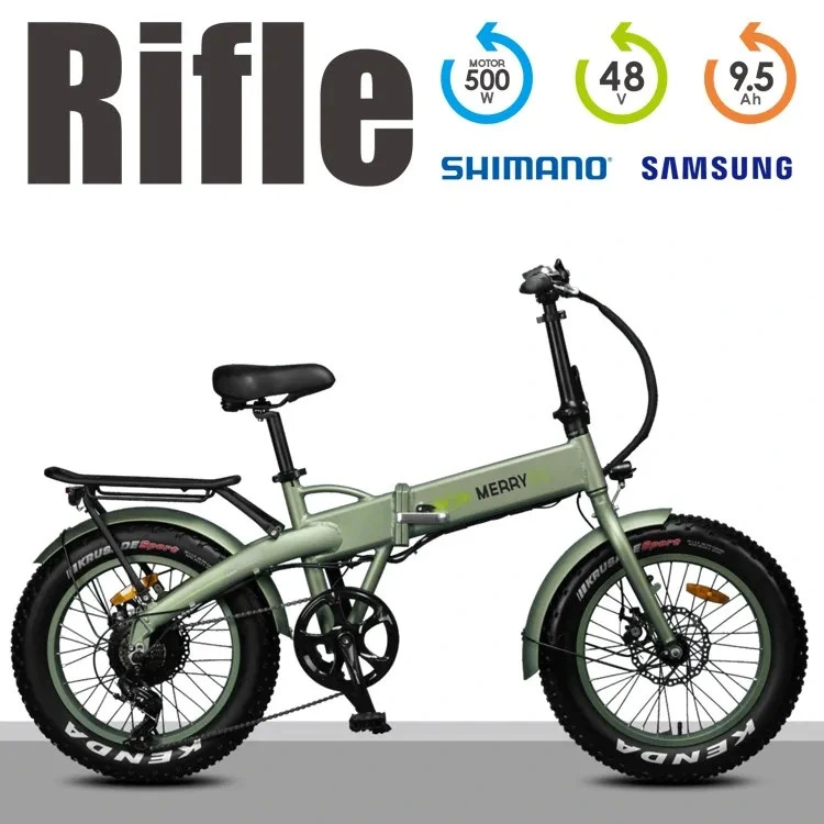 2023 Neue elektrische Dirt Bike 500W 13Ah 48V Fat Reifen Mountain Elektro Faltrad