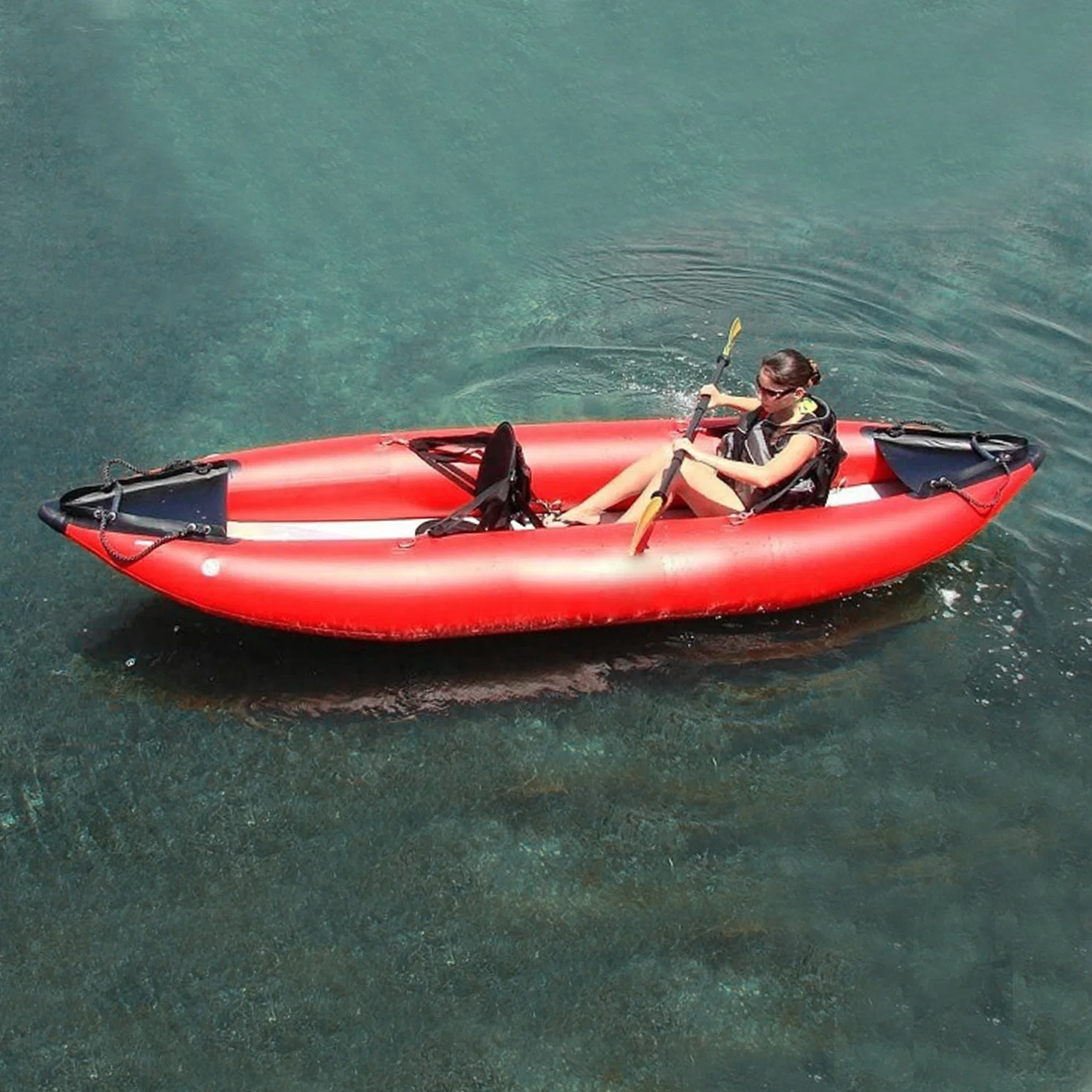 Asiento de un solo barco Canoa Kayak Pesca inflables