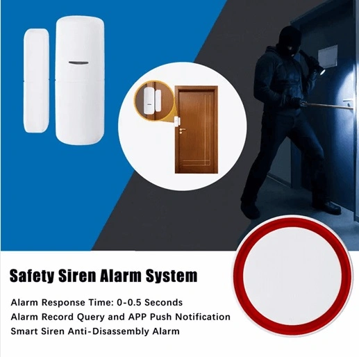 Alarm Security System, Wireless Detector Sensor Kit APP Remote Control for Home Burglar Security Alarm System