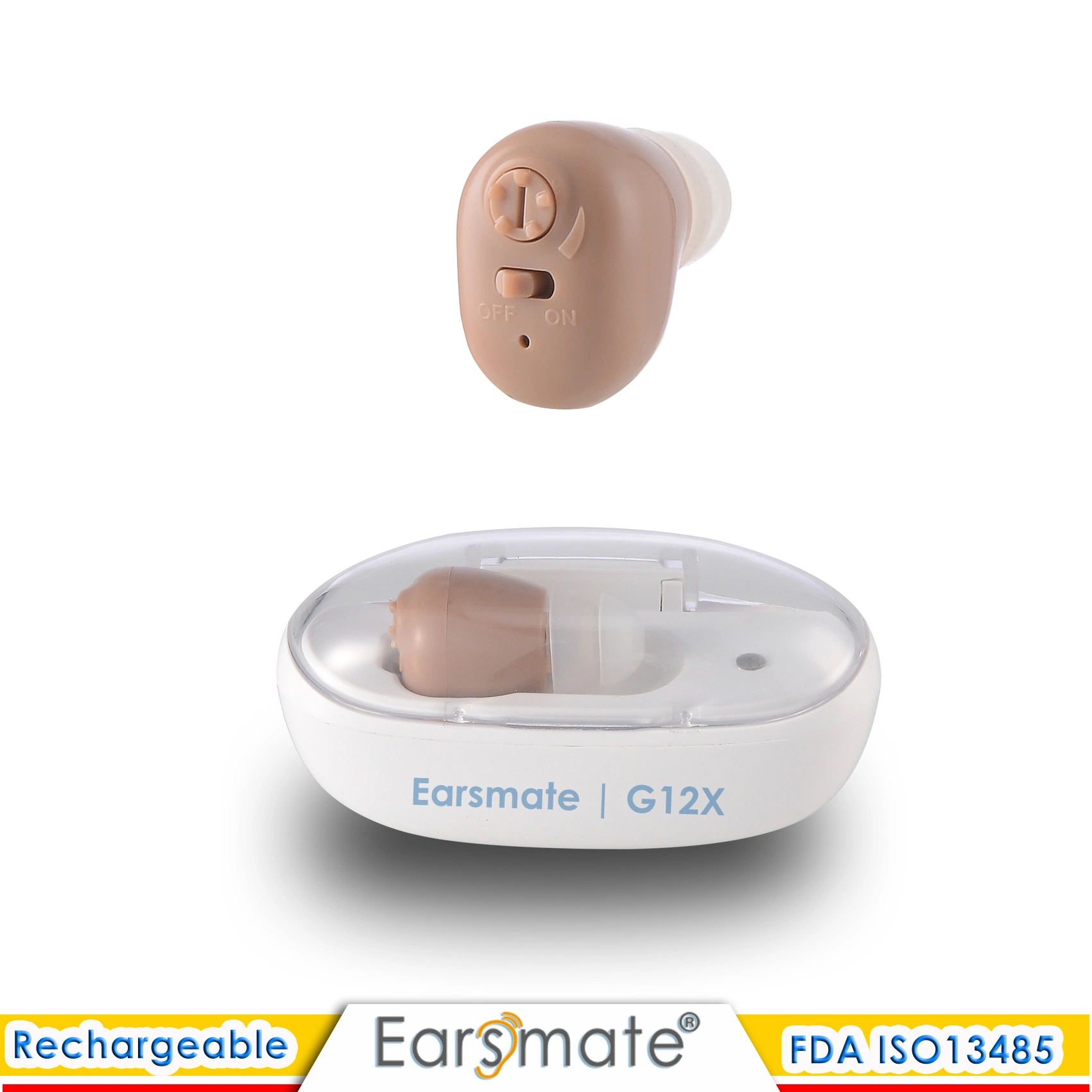 Rechargrable Cheap Hearing Aid Itc New Product 2023 Mini Amplifier Price