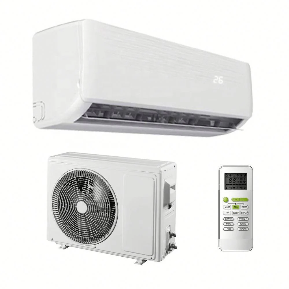 Bonne qualité Économie d'énergie et faible émission de carbone Fabricant OEM Climatiseur split inverter 9K BTU T1/T3 Chauffage et refroidissement Gaz R410A.