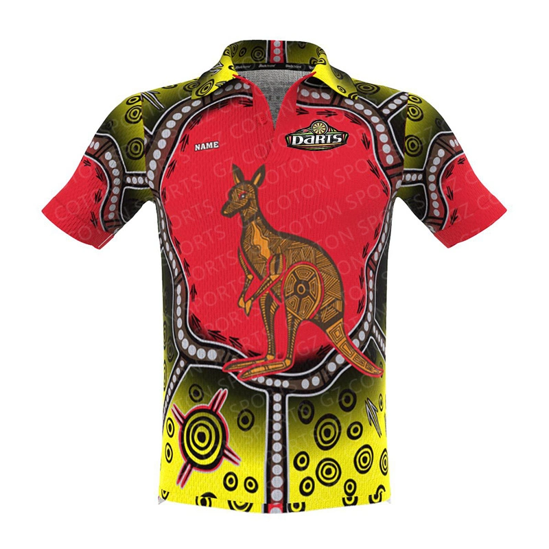 Custom Design 100% Políester Sublimation Darts Polo al por mayor Darts Jersey Deportes running Dart Wear Shirts