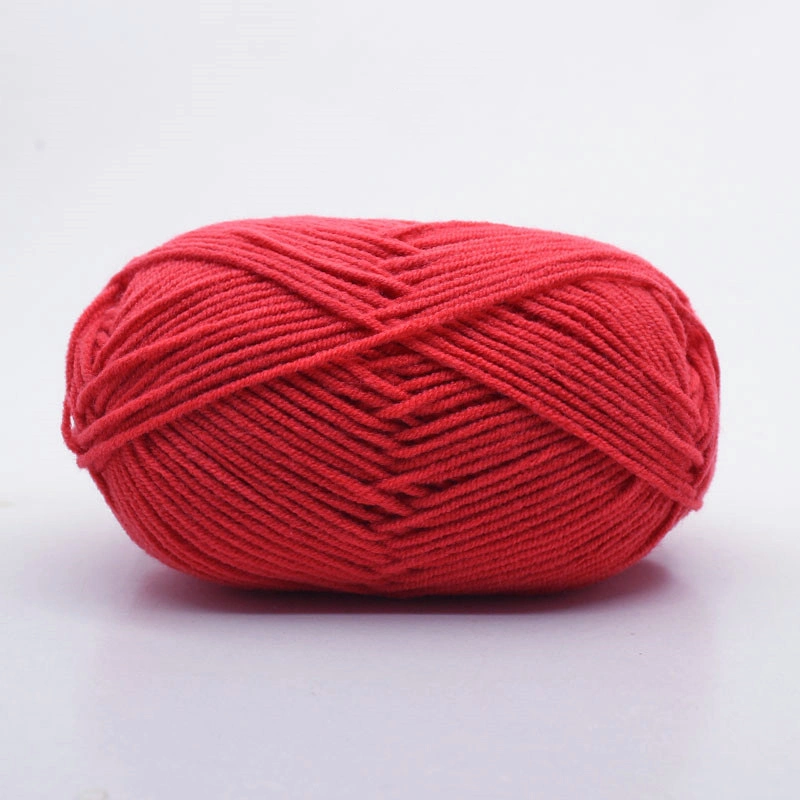 Customization DIY 5ply 80% Cotton 20% Acrylic Soft Hand Knitting 50g Wool Crochet Melange Blended Fancy Knitted Milk Hand Knittting Yarn