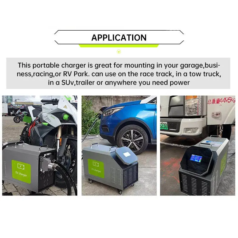 Household Portable EV Charger Mobile EV Charger Station 7kw 15kw 20kw 30kw 40kw Movable DC Car Charging Station