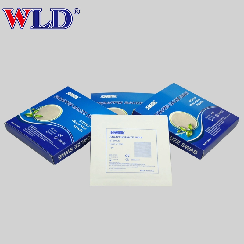 100% Cotton with Logo Printing Sugama, Zhuohe, Wld Blood Bag Paraffin Gauze