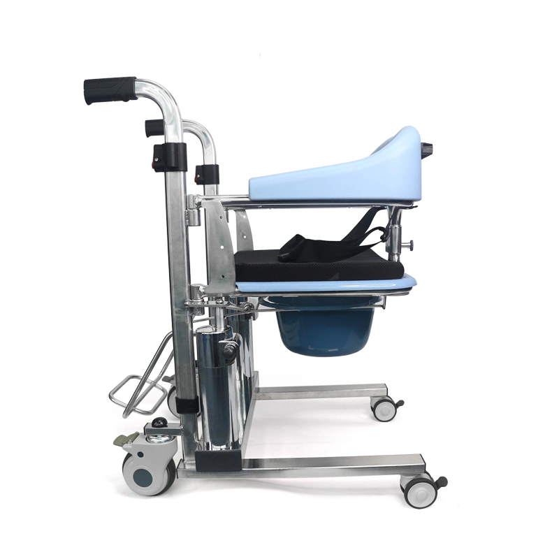 Health Care Equipment Pedal Lifting Commode Chair with Toliet