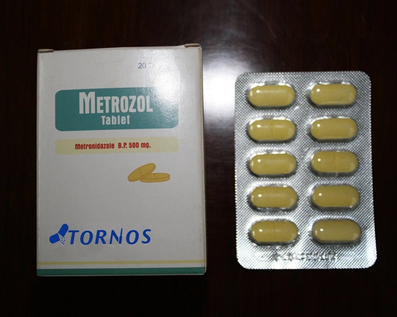 Metronidazole Caplets 500mg for Antimoebic as Western Medicine