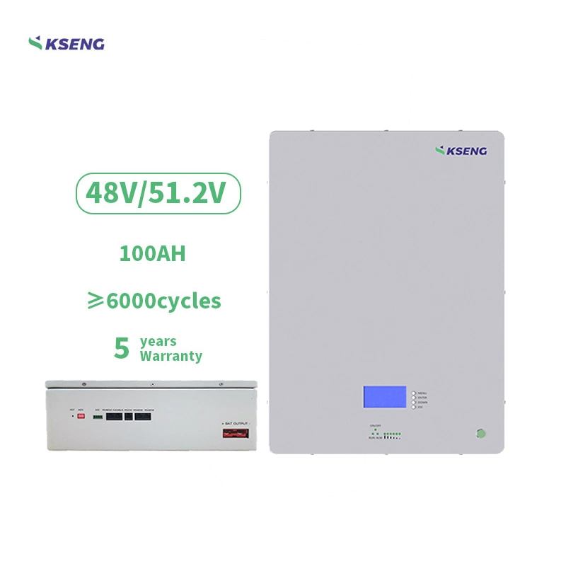 Kseng 5kw LiFePO4 Battery 100ah Wall Mounted Energy Storage Power Supply 48V Lithium Battery Pack for Home Energy Storage System