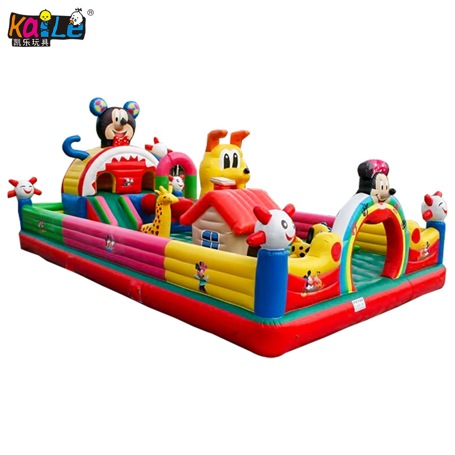 Beautiful Design Amusement Park Kids Castle Inflatable Candy Bounce House Stair Slide