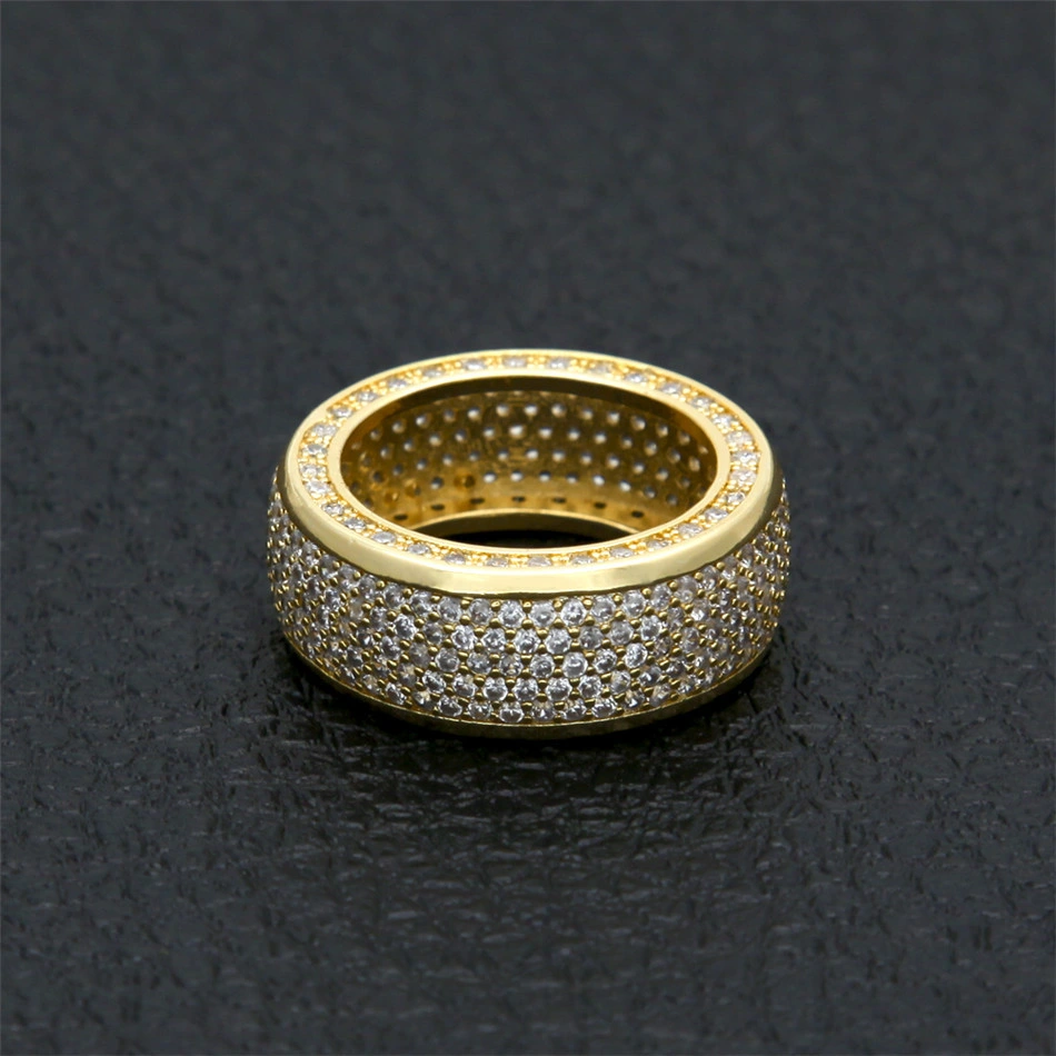 Hip Hop New Zircon Micro Men&prime; S Diamond Ring